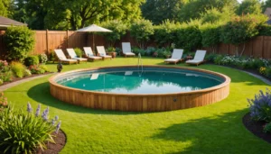 piscine ronde bois