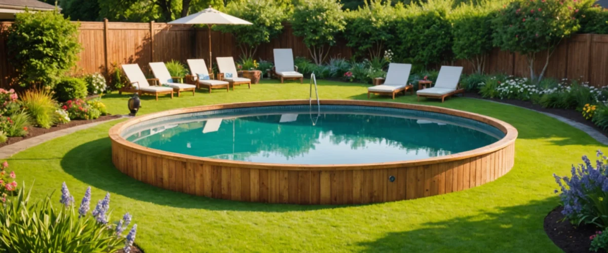 piscine ronde bois